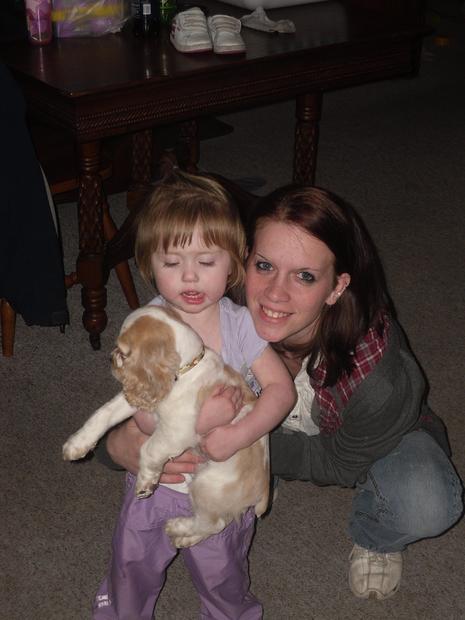 My sister Sarah and my niece Promize with Charlie.